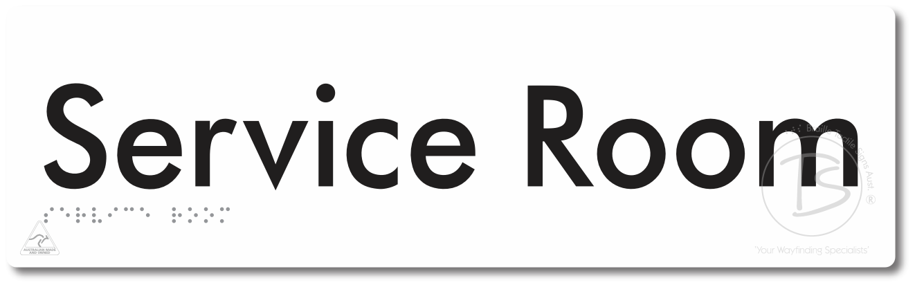 Service Room - Braille Tactile Signs Aust.