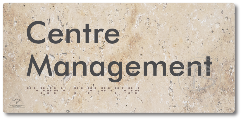 Centre Management - Braille Tactile Signs Aust.