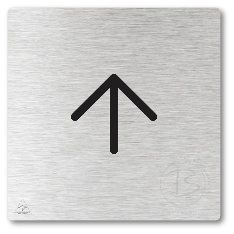 Directional Arrow - Left, Right, Up, Down - Braille Tactile Signs Aust.