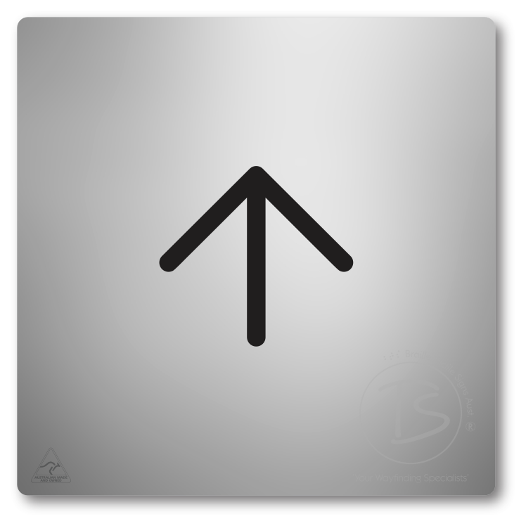Directional Arrow - Left, Right, Up, Down - Braille Tactile Signs Aust.