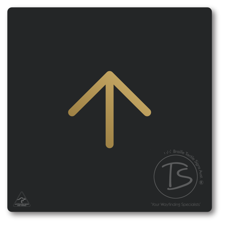 Directional Arrow - Left, Right, Up, Down - Braille Tactile Signs Aust.