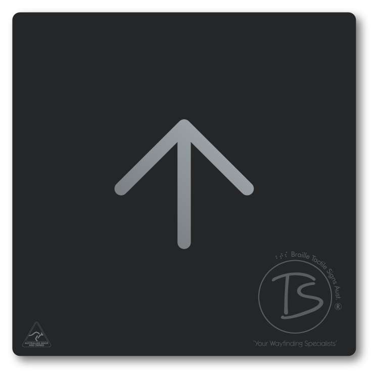 Directional Arrow - Left, Right, Up, Down - Braille Tactile Signs Aust.