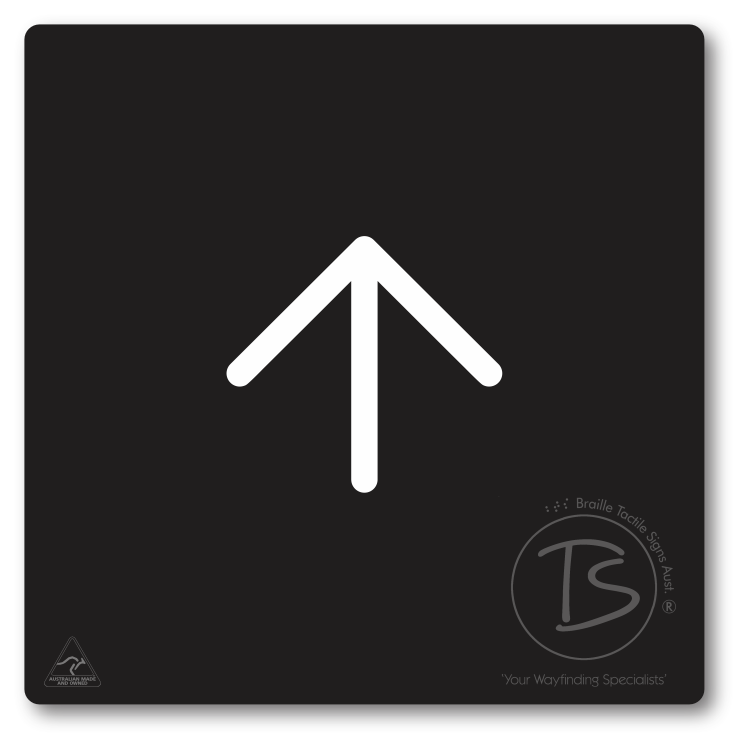 Directional Arrow - Left, Right, Up, Down - Braille Tactile Signs Aust.