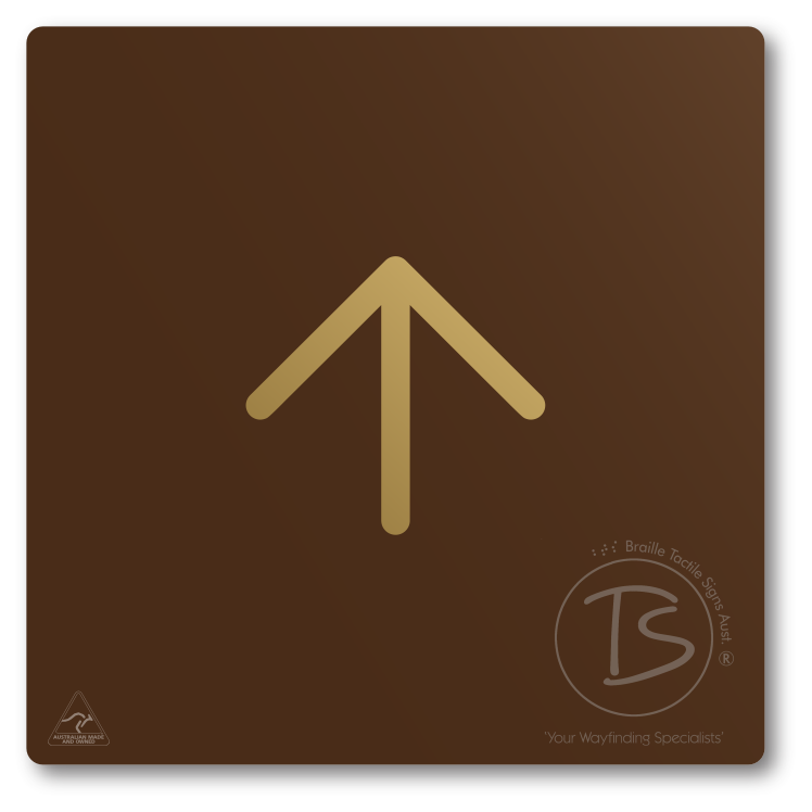 Directional Arrow - Left, Right, Up, Down - Braille Tactile Signs Aust.