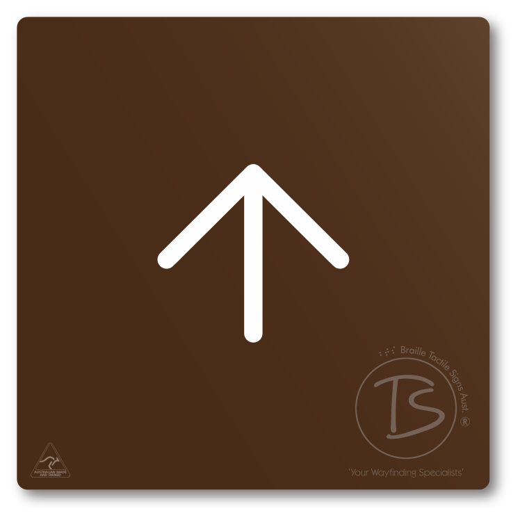 Directional Arrow - Left, Right, Up, Down - Braille Tactile Signs Aust.