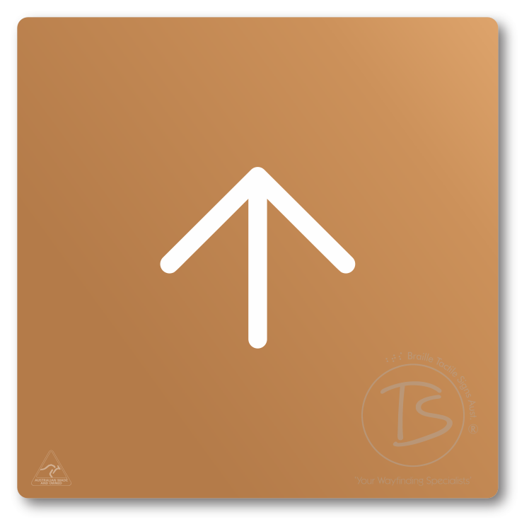 Directional Arrow - Left, Right, Up, Down - Braille Tactile Signs Aust.