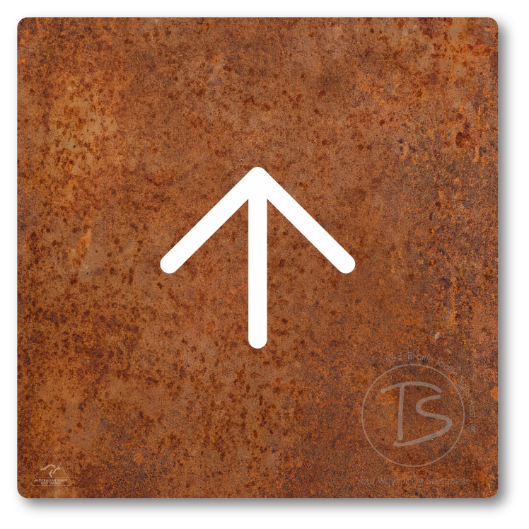 Directional Arrow - Left, Right, Up, Down - Braille Tactile Signs Aust.