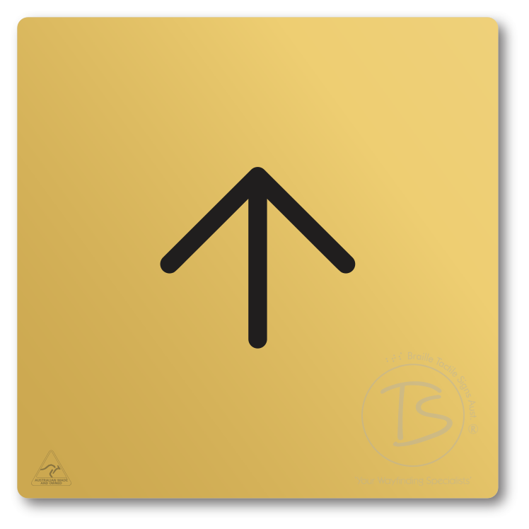 Directional Arrow - Left, Right, Up, Down - Braille Tactile Signs Aust.