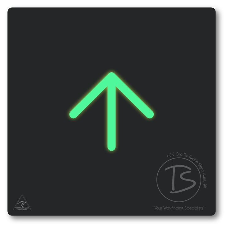 Directional Arrow - Left, Right, Up, Down - Braille Tactile Signs Aust.