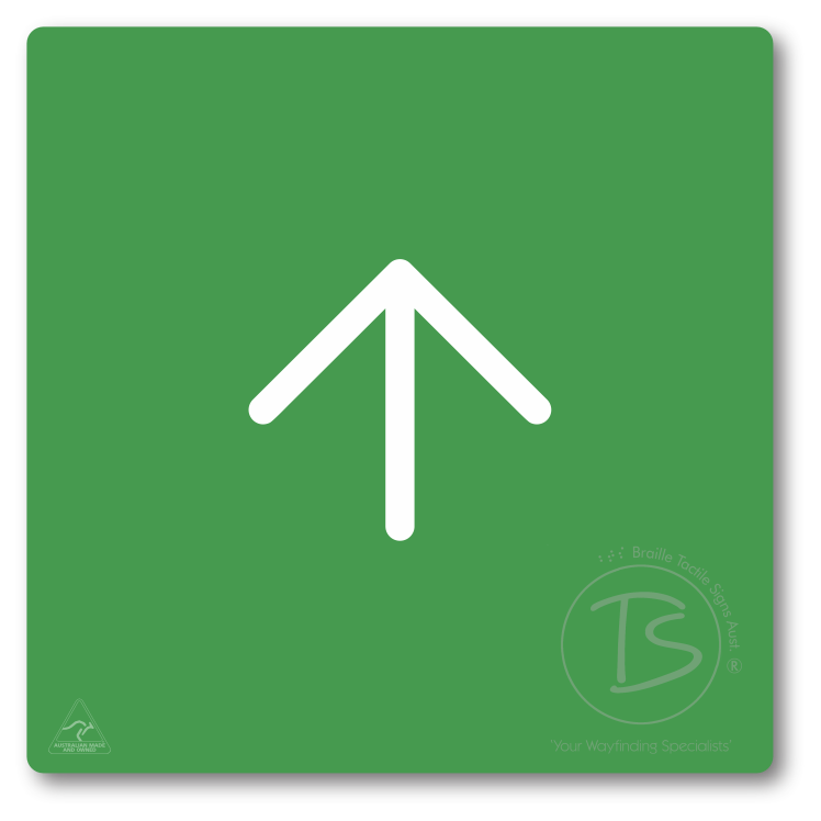 Directional Arrow - Left, Right, Up, Down - Braille Tactile Signs Aust.
