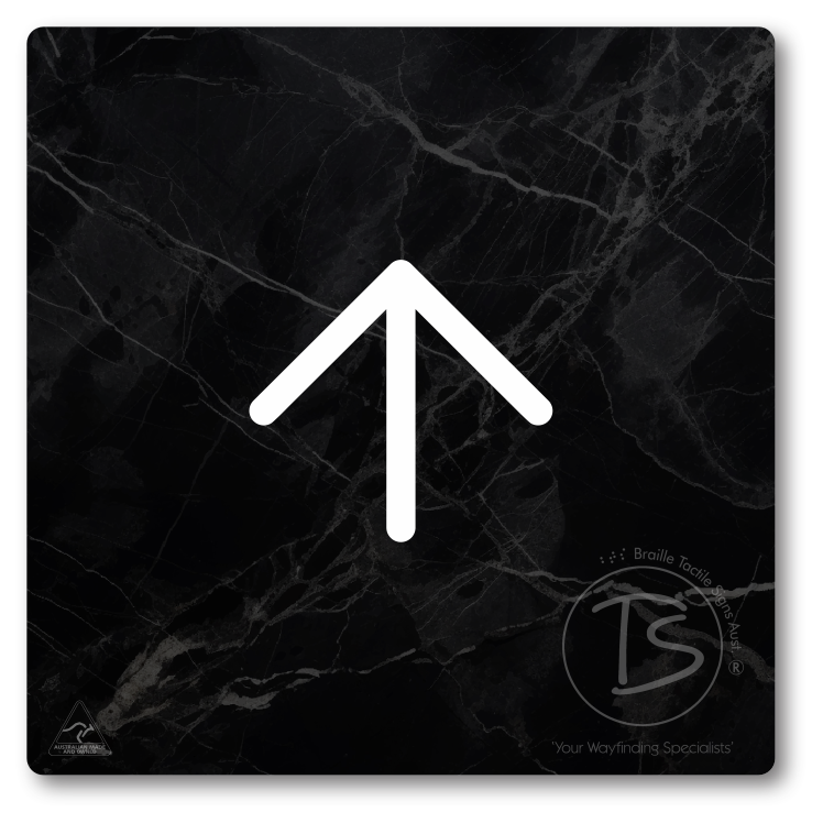 Directional Arrow - Left, Right, Up, Down - Braille Tactile Signs Aust.