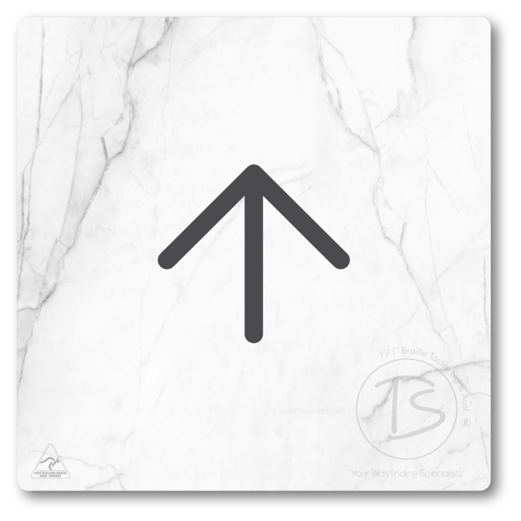 Directional Arrow - Left, Right, Up, Down - Braille Tactile Signs Aust.