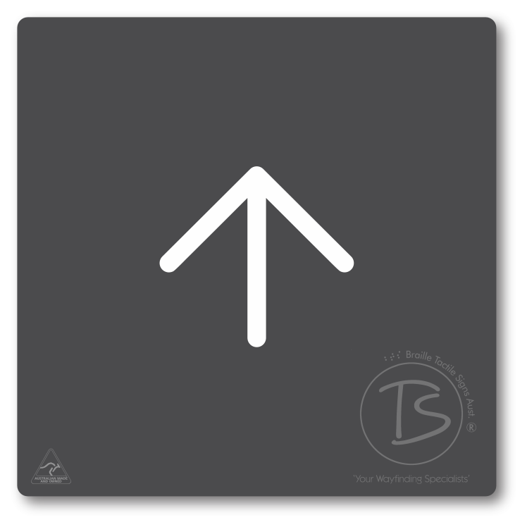 Directional Arrow - Left, Right, Up, Down - Braille Tactile Signs Aust.