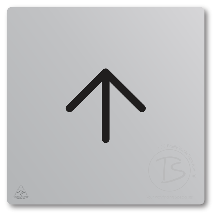 Directional Arrow - Left, Right, Up, Down - Braille Tactile Signs Aust.
