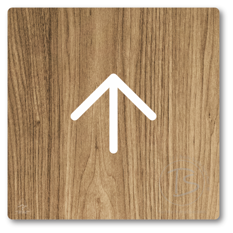 Directional Arrow - Left, Right, Up, Down - Braille Tactile Signs Aust.