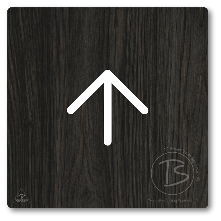 Directional Arrow - Left, Right, Up, Down - Braille Tactile Signs Aust.