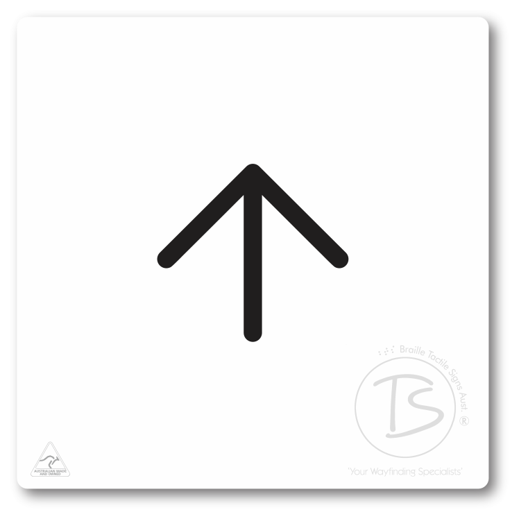Directional Arrow - Left, Right, Up, Down - Braille Tactile Signs Aust.