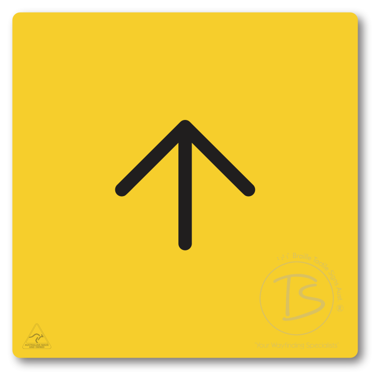 Directional Arrow - Left, Right, Up, Down - Braille Tactile Signs Aust.