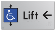 Accessible Lift with Directional Arrow - Braille Tactile Signs Aust.