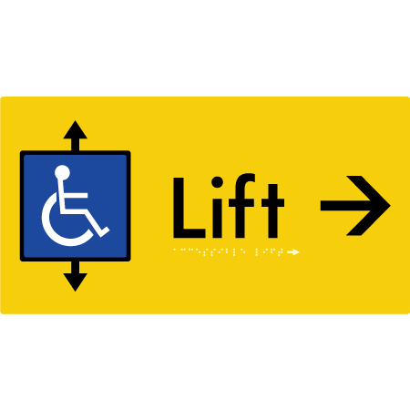 Accessible Lift with Arrow