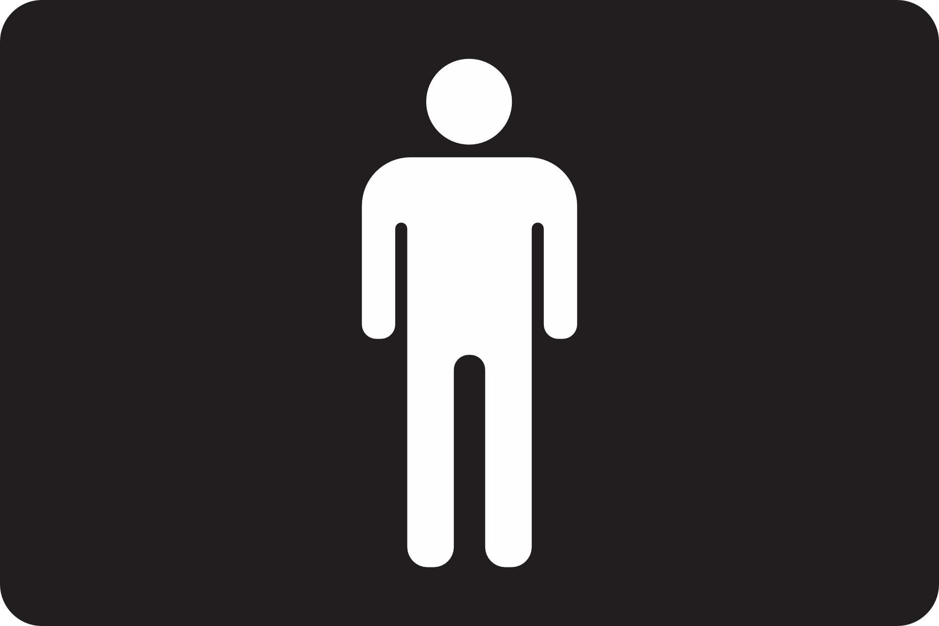 Male Braille Tactile Signs