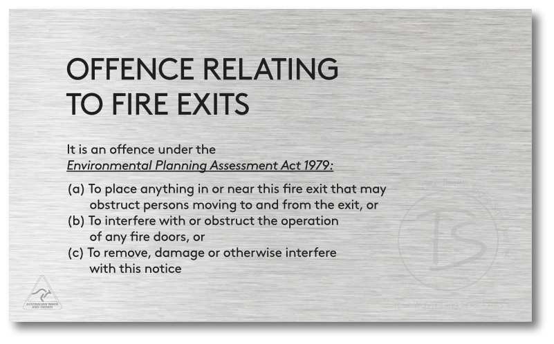 OFFENCES RELATING TO FIRE EXITS