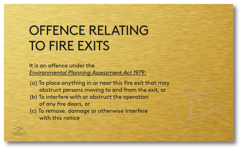 OFFENCES RELATING TO FIRE EXITS