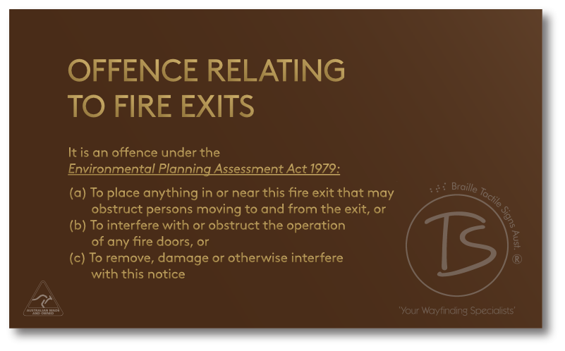 OFFENCES RELATING TO FIRE EXITS