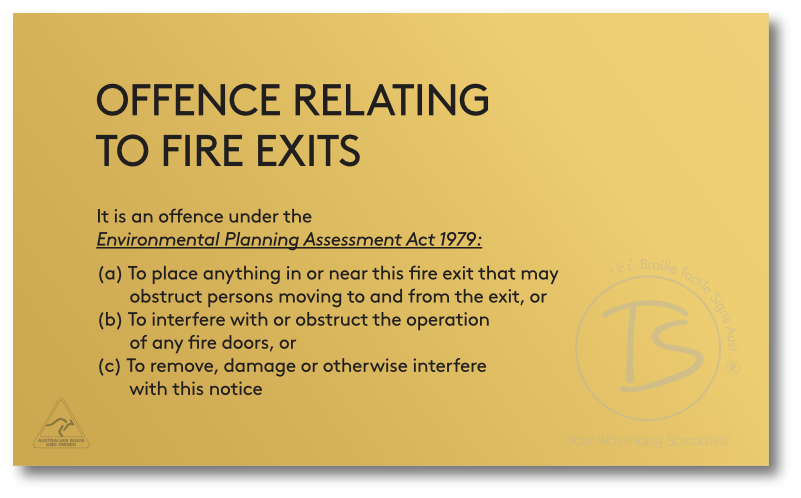 OFFENCES RELATING TO FIRE EXITS