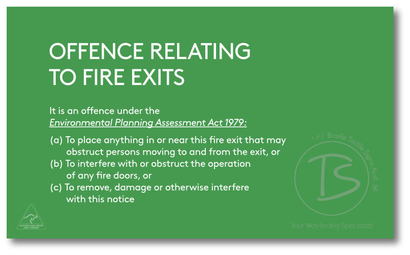 OFFENCES RELATING TO FIRE EXITS