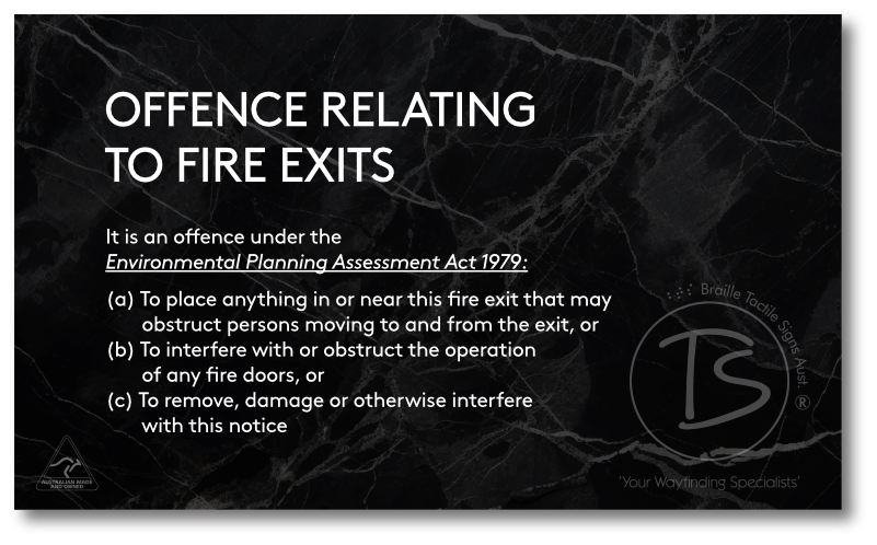 OFFENCES RELATING TO FIRE EXITS