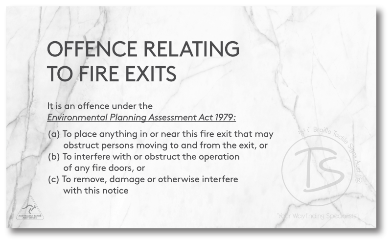 OFFENCES RELATING TO FIRE EXITS