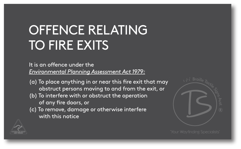 OFFENCES RELATING TO FIRE EXITS