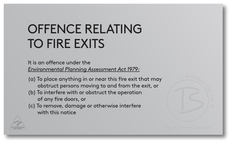 OFFENCES RELATING TO FIRE EXITS
