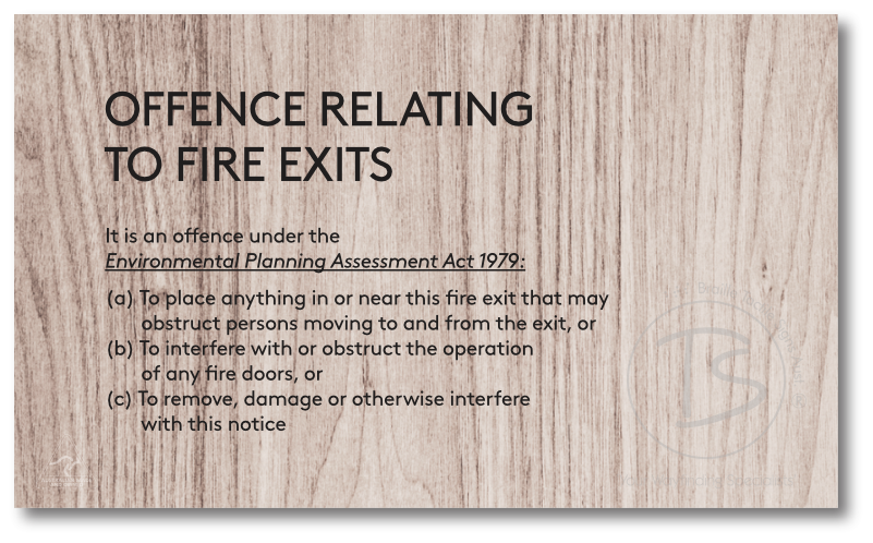 OFFENCES RELATING TO FIRE EXITS
