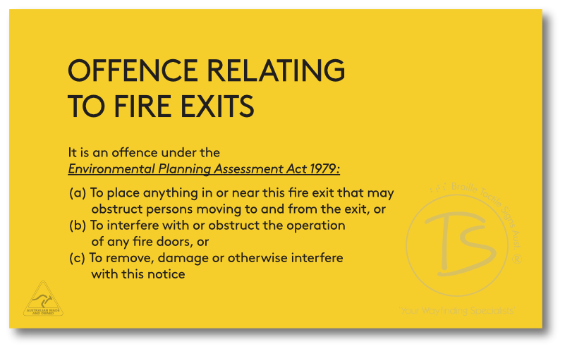 OFFENCES RELATING TO FIRE EXITS