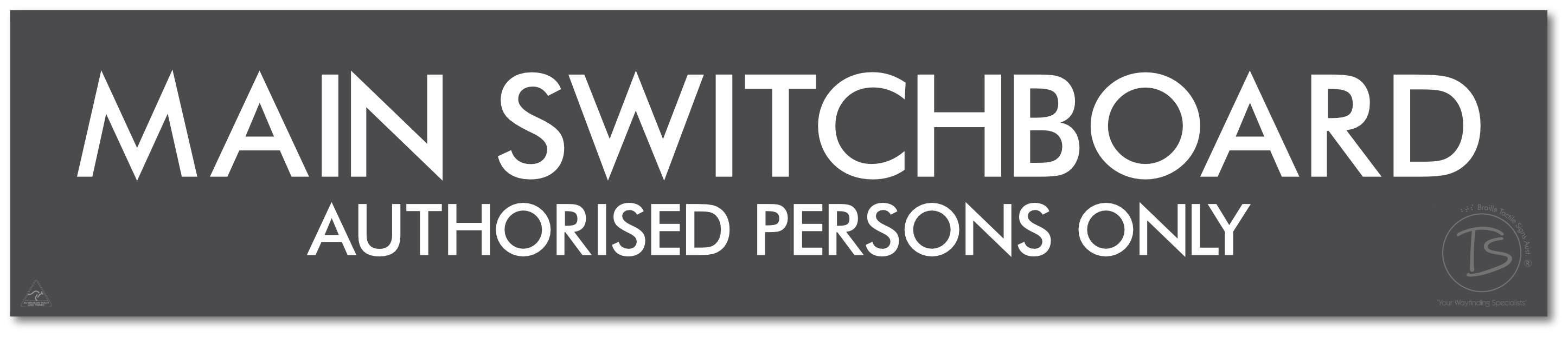 MAIN SWITCHBOARD AUTHORISED PERSONS ONLY