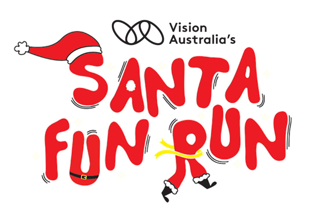 Vision Australia's Santa Fun Run Logo