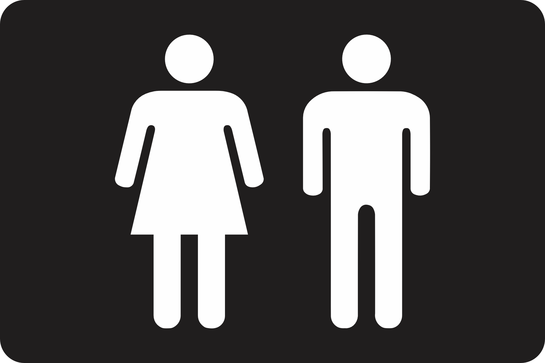 Unisex Braille Tactile Signs