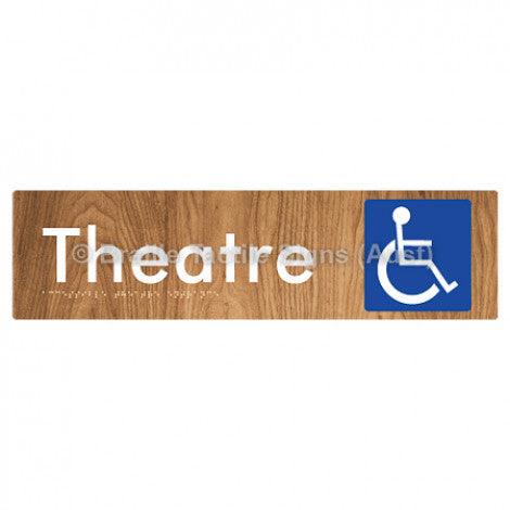 Braille Sign Accessible Theatre Entrance - Braille Tactile Signs (Aust) - BTS159-wdg - Fully Custom Signs - Fast Shipping - High Quality - Australian Made &amp; Owned