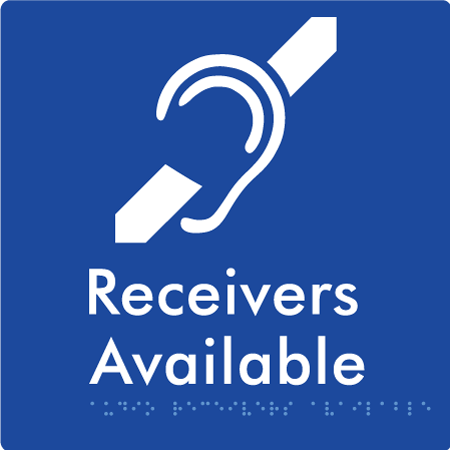 Braille Sign Audio Receivers Available - Braille Tactile Signs Aust. - BTS442-blu - Custom Signs - Fast Shipping - High Quality - Australian Made &amp; Owned