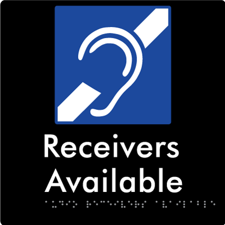 Braille Sign Audio Receivers Available - Braille Tactile Signs Aust. - BTS442-blk - Custom Signs - Fast Shipping - High Quality - Australian Made &amp; Owned