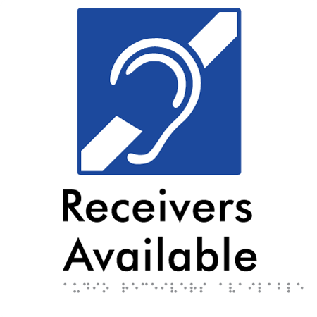 Braille Sign Audio Receivers Available - Braille Tactile Signs Aust. - BTS442-wht - Custom Signs - Fast Shipping - High Quality - Australian Made &amp; Owned