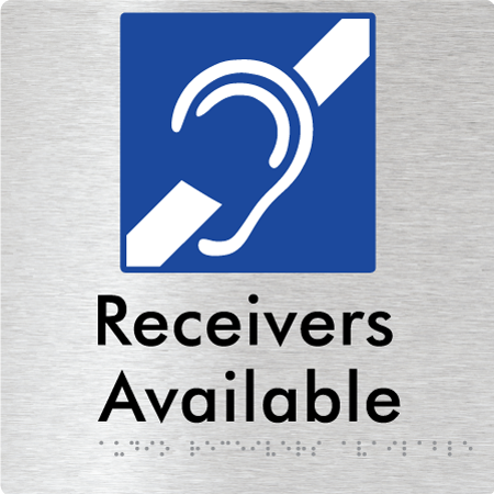 Braille Sign Audio Receivers Available - Braille Tactile Signs Aust. - BTS442-aliB - Custom Signs - Fast Shipping - High Quality - Australian Made &amp; Owned
