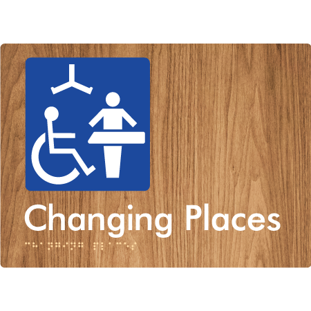 Braille Sign Changing Places (Certification Required) - Braille Tactile Signs Aust. - BTS285-wdg - Custom Signs - Fast Shipping - High Quality - Australian Made &amp; Owned