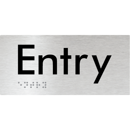 Braille Sign Entry - Braille Tactile Signs Aust. - BTS40-aliB - Custom Signs - Fast Shipping - High Quality - Australian Made &amp; Owned