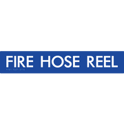 Braille Sign FIRE HOSE REEL - Braille Tactile Signs Aust. - BTS57-blu - Custom Signs - Fast Shipping - High Quality - Australian Made &amp; Owned