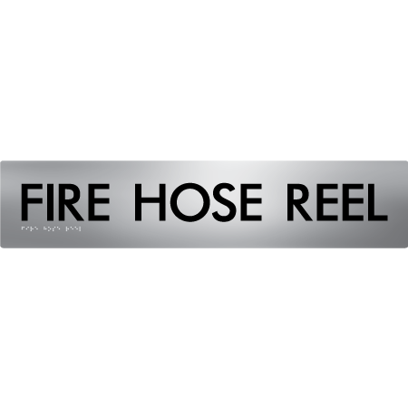Braille Sign FIRE HOSE REEL - Braille Tactile Signs Aust. - BTS57-aliS - Custom Signs - Fast Shipping - High Quality - Australian Made &amp; Owned