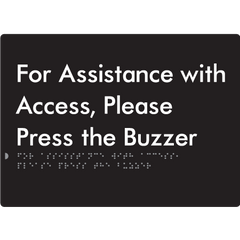 For Assistance With Access, Please Press The Buzzer