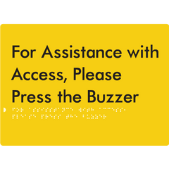 For Assistance With Access, Please Press The Buzzer
